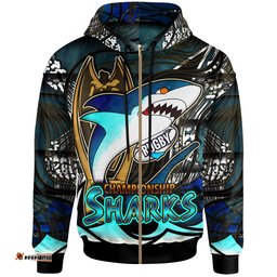 sharks rugby hoodie custom sharks league final series champions personalised name and number hoodie