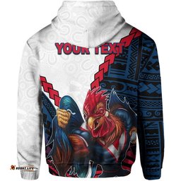 roosters rugby hoodie mix polynesian