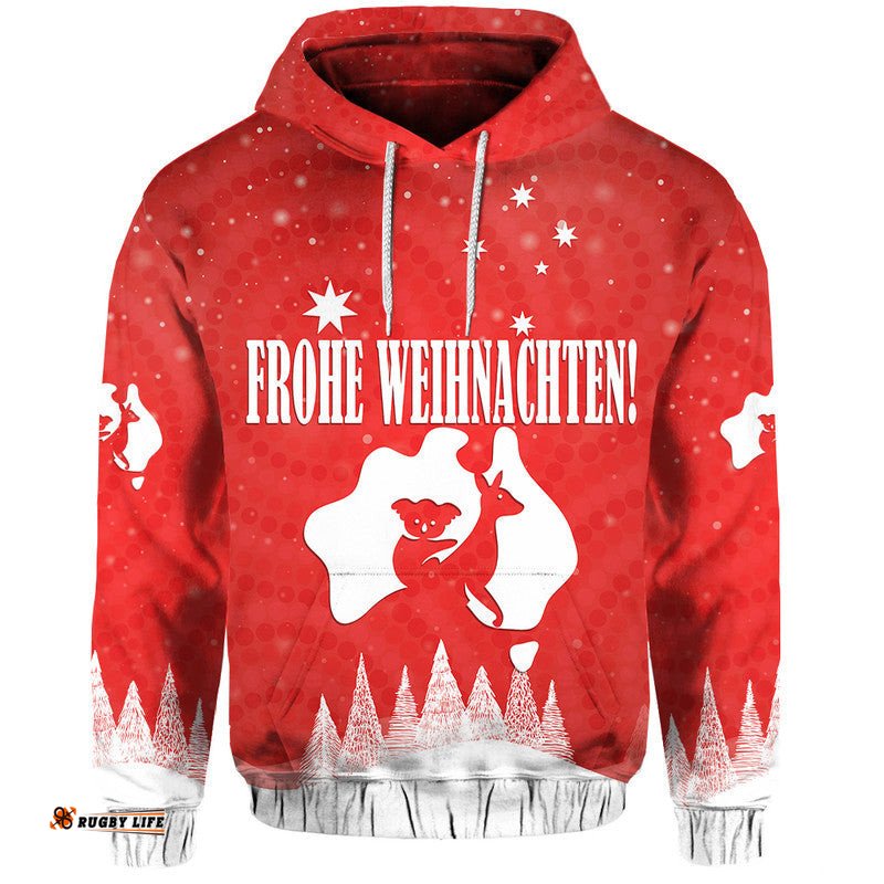 australia zip up and pullover hoodie yulefest australian xmas tree snow