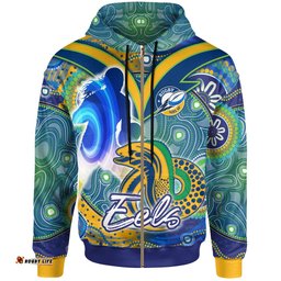 nrlw eels rugby hoodie custom rugby ball indigenous aboriginal eels women hoodie