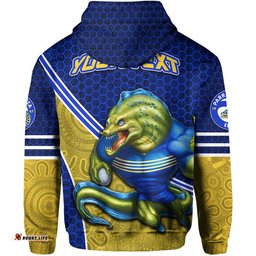 custom personalised eels rugby hoodie mix aboriginal simple