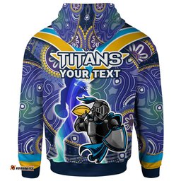 nrlw titans rugby hoodie custom rugby ball indigenous aboriginal titans women hoodie
