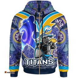 nrlw titans rugby hoodie custom rugby ball indigenous aboriginal titans women hoodie