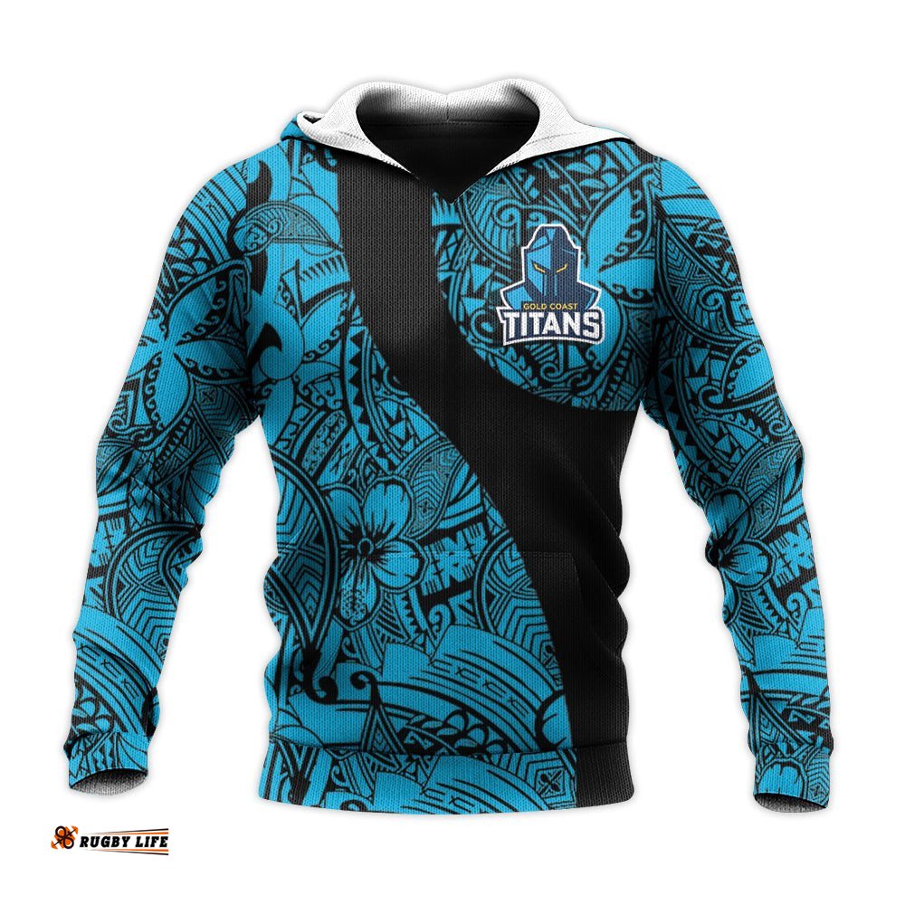 gold coast titans hoodie polynesian nrl