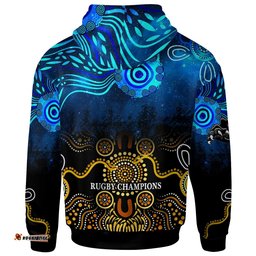 panthers rugby hoodie custom panthers rugby champions with aboriginal dot painting art player and number hoodie