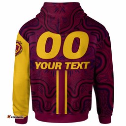 broncos rugby hoodie custom broncos logo aboriginal indigenous sport style hoodie