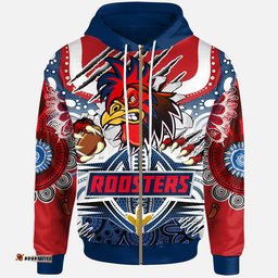 roosters rugby aboriginal custom hoodie super indigenous sydney roosters scratch style hoodie