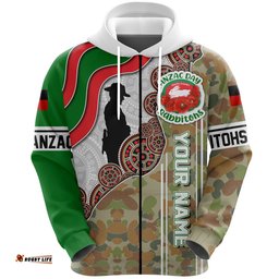 rabbitohs rugby custom aboriginal anzac hoodie remembrance indigenous camo with poppy nrl