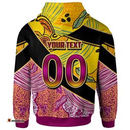 broncos rugby hoodie custom broncos horse rugby with aboriginal dot painting personalised player and number hoodie