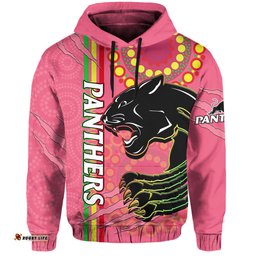 panthers rugby hoodie the mountain men aboriginal art dynamic pink version