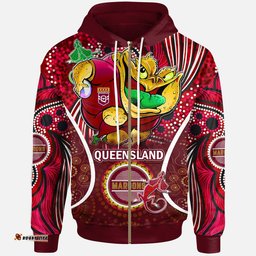 queensland rugby league team hoodie custom qld maroons cane toads with aboriginal art personalised player and number hoodie