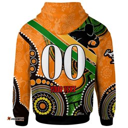 wallabies rugby hoodie custom australia national rugby championship with aboriginal culture player and number hoodie
