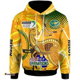 australia national rugby sevens team hoodie custom autralia 7s team rugby championship with aboriginal player and number hoodie