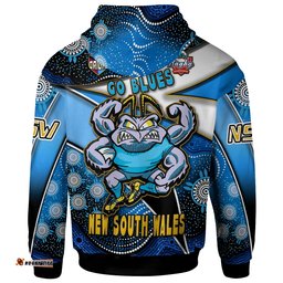 new south wales rugby league team hoodie custom new south wales blues with aboriginal patterns state of origin hoodie