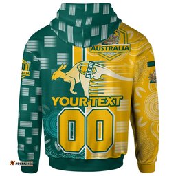 australian rugby sevens mens squad hoodie custom kangaroo rugby sport aboriginal patterns hoodie