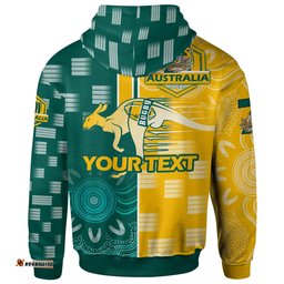 australian rugby sevens mens squad hoodie custom kangaroo rugby sport aboriginal patterns hoodie