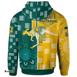 australian rugby sevens mens squad hoodie custom kangaroo rugby sport aboriginal patterns hoodie