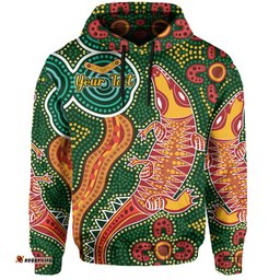custom personalised aboriginal art crocodile hoodie you are number one