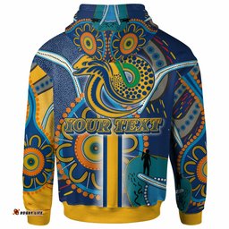 eels rugby hoodie custom eels logo aboriginal indigenous sport style hoodie