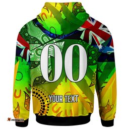 wallabies rugby hoodie custom australia national rugby championship "welcome back wally" aboriginal player and number hoodie