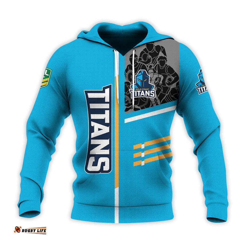 gold coast titans hoodie personalized rugby for fan nrl
