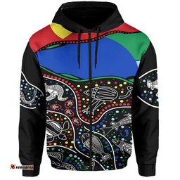 custom text and number naidoc week hoodie national aborigines and torres strait islander animals aboriginal art