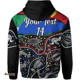custom text and number naidoc week hoodie national aborigines and torres strait islander animals aboriginal art
