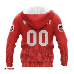 st george illawarra dragons hoodie logo sport ombre nrl