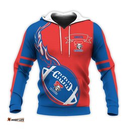 newcastle knights hoodie flame ball nrl