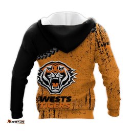 wests tigers hoodie grunge polynesian tattoo nrl