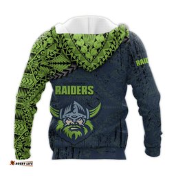 canberra raiders hoodie grunge polynesian tattoo nrl