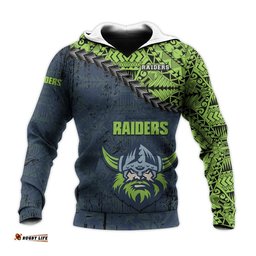 canberra raiders hoodie grunge polynesian tattoo nrl
