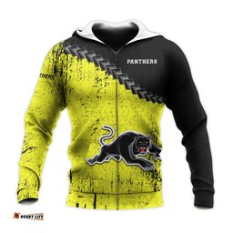 penrith panthers hoodie grunge polynesian tattoo nrl