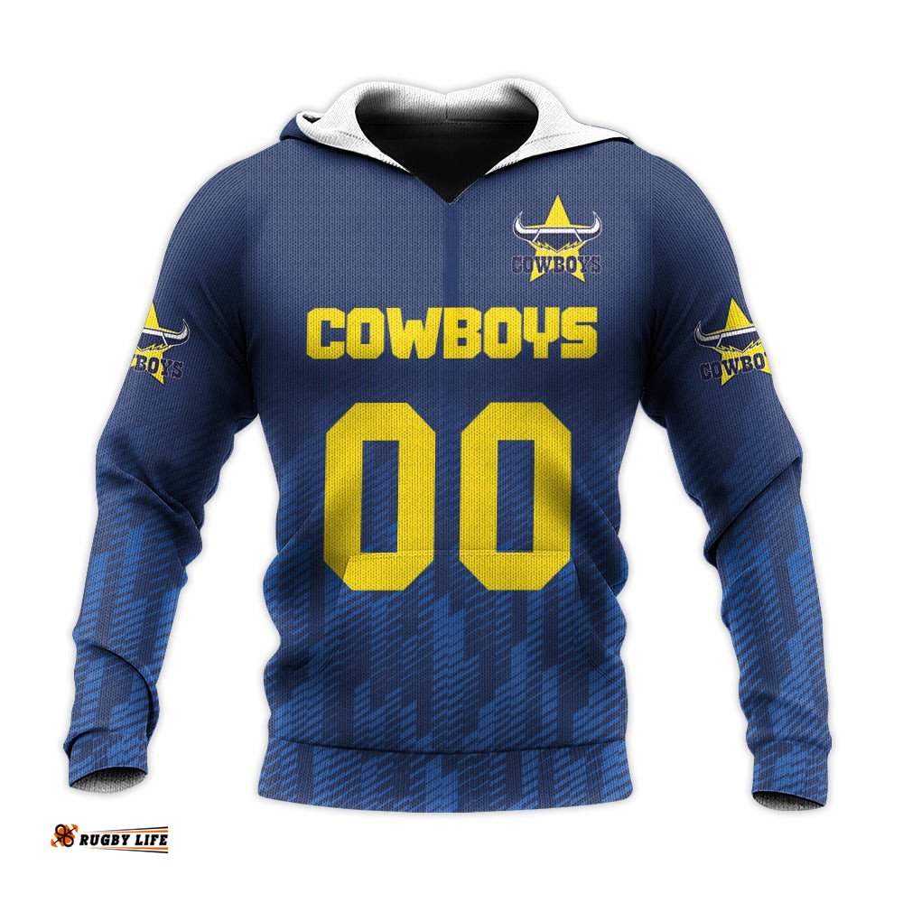 north queensland cowboys hoodie logo sport ombre nrl