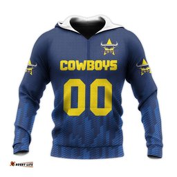 north queensland cowboys hoodie logo sport ombre nrl