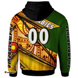 wallabies rugby hoodie custom kangaroo rugby ball rugby championship personalised player and number hoodie