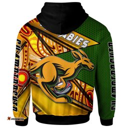wallabies rugby hoodie custom kangaroo rugby ball rugby championship personalised player and number hoodie