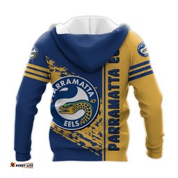 parramatta eels hoodie quarter style nrl