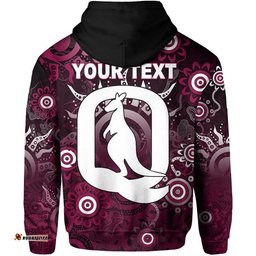 custom personalised qld maroons hoodie aboriginal