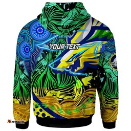 eels rugby hoodie custom paramata electric eels with aboriginal dot painting player and number hoodie