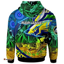 eels rugby hoodie custom paramata electric eels with aboriginal dot painting player and number hoodie