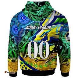 eels rugby hoodie custom paramata electric eels with aboriginal dot painting player and number hoodie