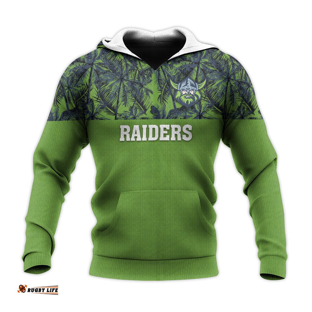 canberra raiders hoodie coconut tree nrl