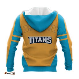 gold coast titans hoodie flame ball nrl