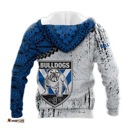 canterbury bankstown bulldogs hoodie grunge polynesian tattoo nrl
