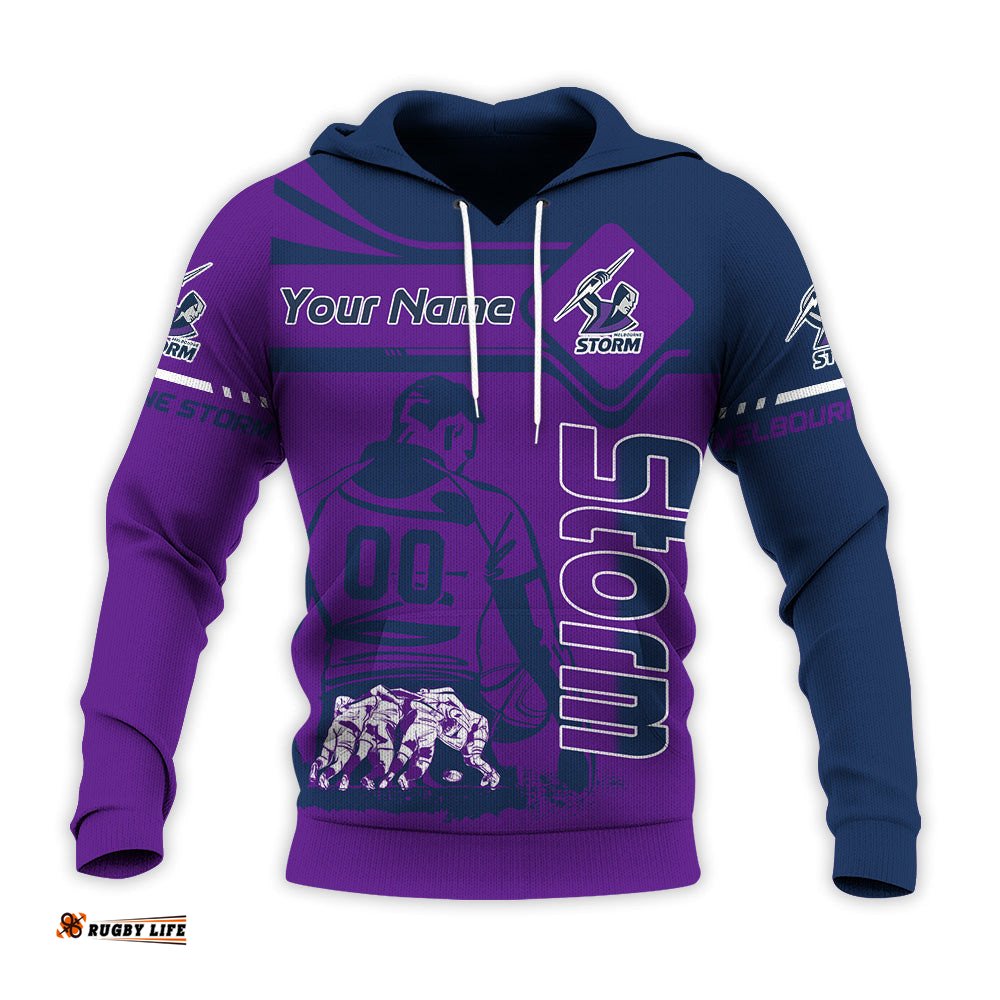 melbourne storm hoodie personalized pentagon style nrl