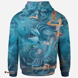 Hoodie Australia Beautiful Mermaid With Dolphin
