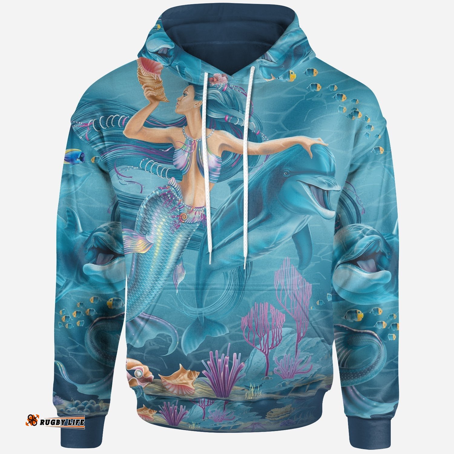 Hoodie Australia Beautiful Mermaid With Dolphin
