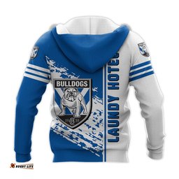 canterbury bankstown bulldogs hoodie quarter style nrl