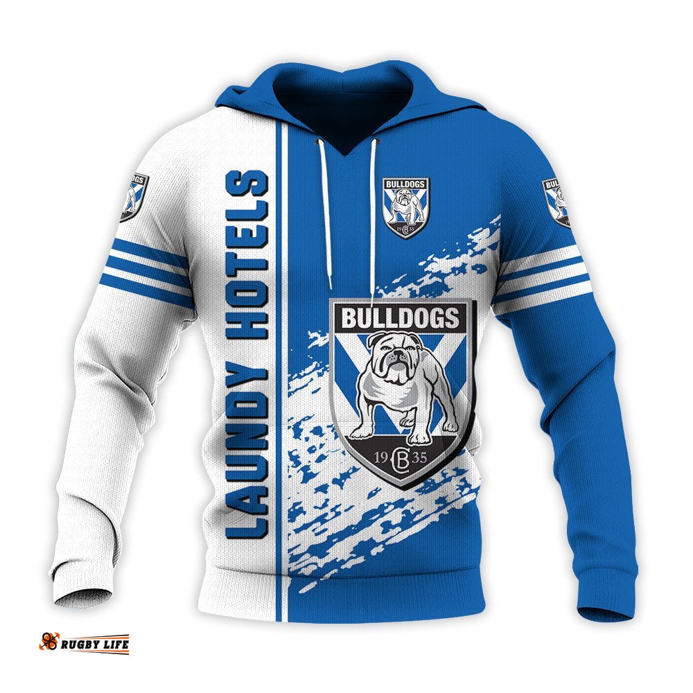 canterbury bankstown bulldogs hoodie quarter style nrl